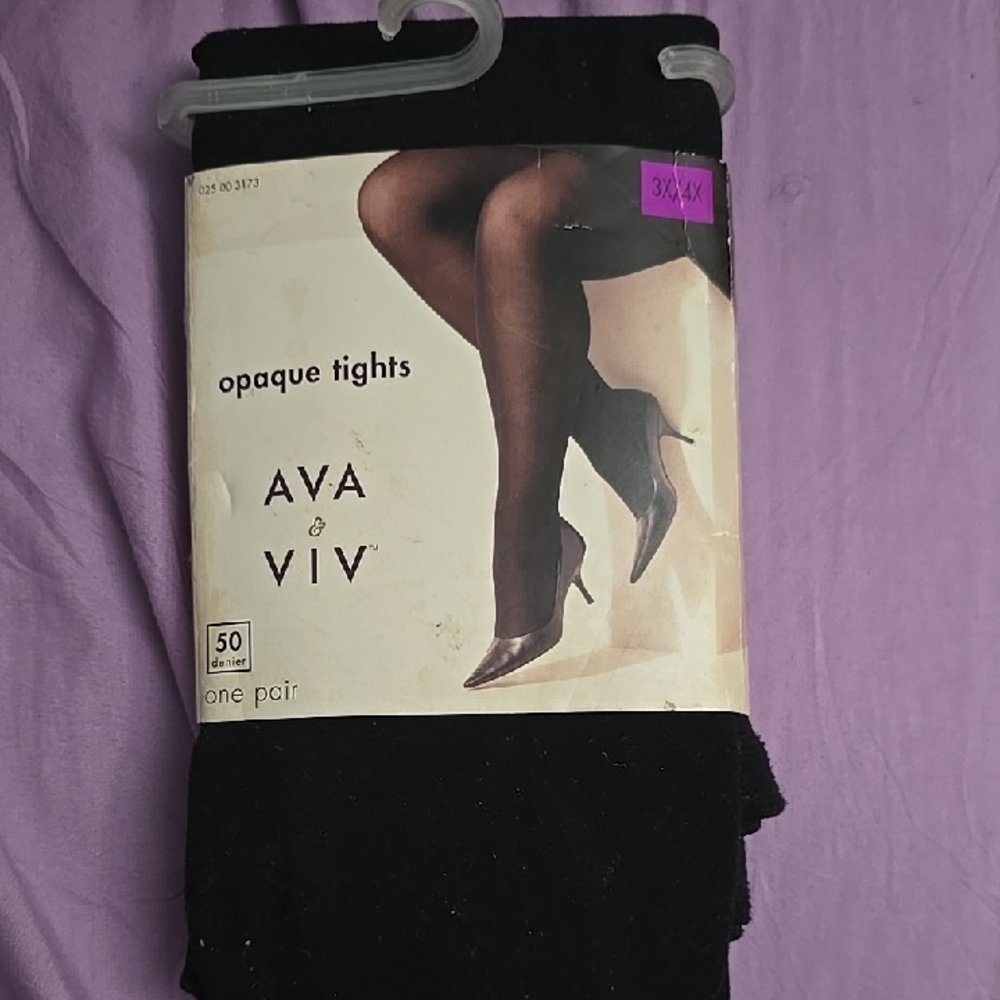 Ava & Viv Classic Black Opaque Tights